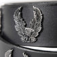 Milwaukee Leather Men's Liberty Talon Black Leather Belt with USA Eagle Emblems - 1.5 Inch Biker Belt - MP7113