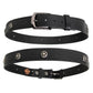 Milwaukee Leather Men's Frontier Star Black Leather Belt with Western Star Emblems  - 1.5 Inch Biker Belt - MP7135