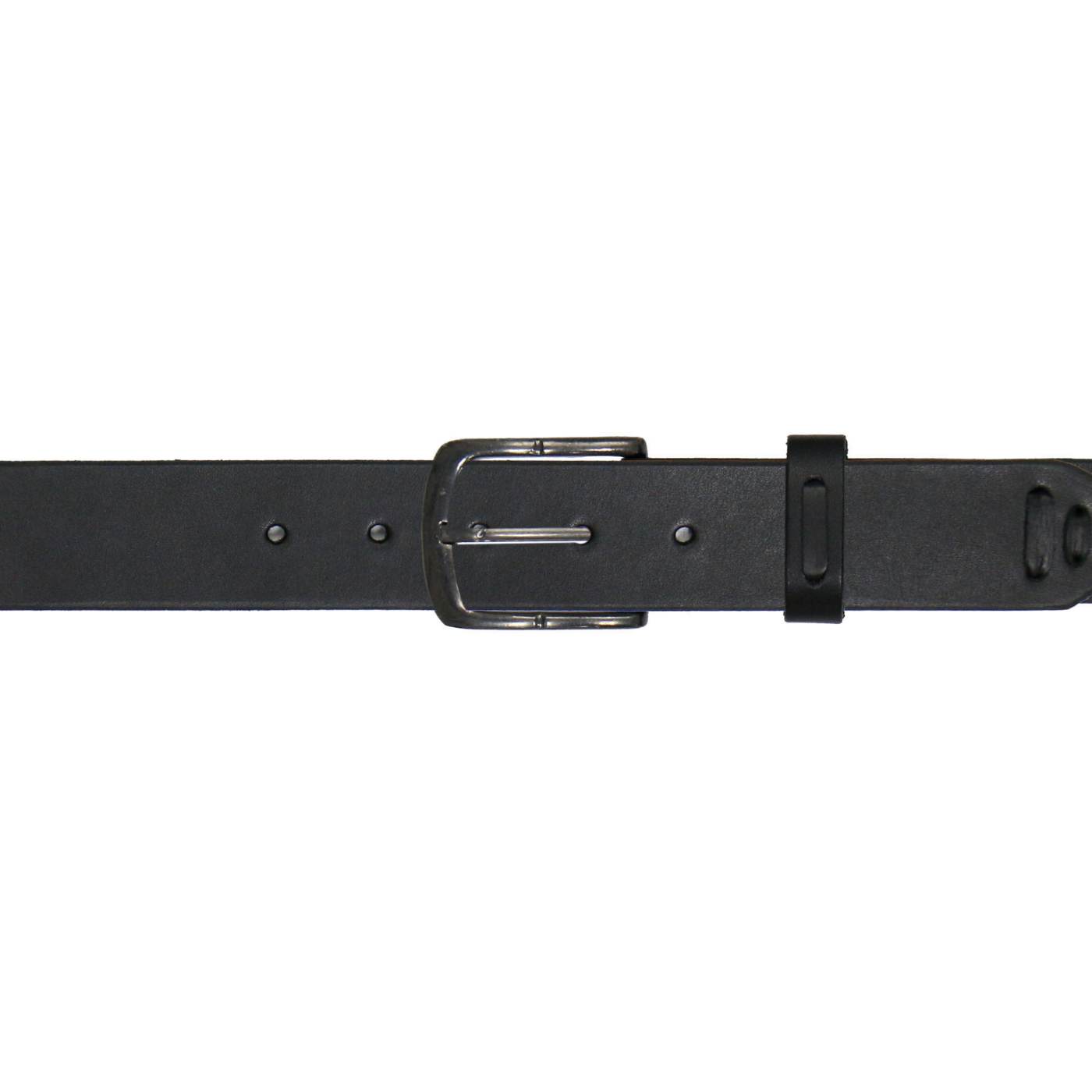 Milwaukee Leather Men's Black Slot Accent Leather Belt with Interchangeable Buckle - MP7136