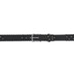 Milwaukee Leather Men's Black Studded Whip-Stitch Genuine Leather Belt - w/ Interchangeable Buckle - MP7138