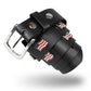 Milwaukee Leather Men's Freedom Line Black Leather Belt with USA Flag Emblems - 1.5 Inch - MP7140