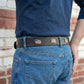 Milwaukee Leather Men's Freedom Line Black Leather Belt with USA Flag Emblems - 1.5 Inch - MP7140