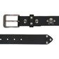 Milwaukee Leather Men's Black Skull & Pistons Genuine Leather Belt w/ Interchangeable Buckle - MP7141