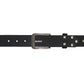 Milwaukee Leather Men's Black Skull & Pistons Genuine Leather Belt w/ Interchangeable Buckle - MP7141