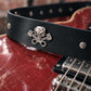 Milwaukee Leather Men's Black Skull & Pistons Genuine Leather Belt w/ Interchangeable Buckle - MP7141