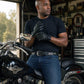 Milwaukee Leather Men's Black Motorcycle Emblem Leather Belt with Interchangeable Buckle - MP7143