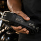 Milwaukee Leather Men's Black Motorcycle Emblem Leather Belt with Interchangeable Buckle - MP7143