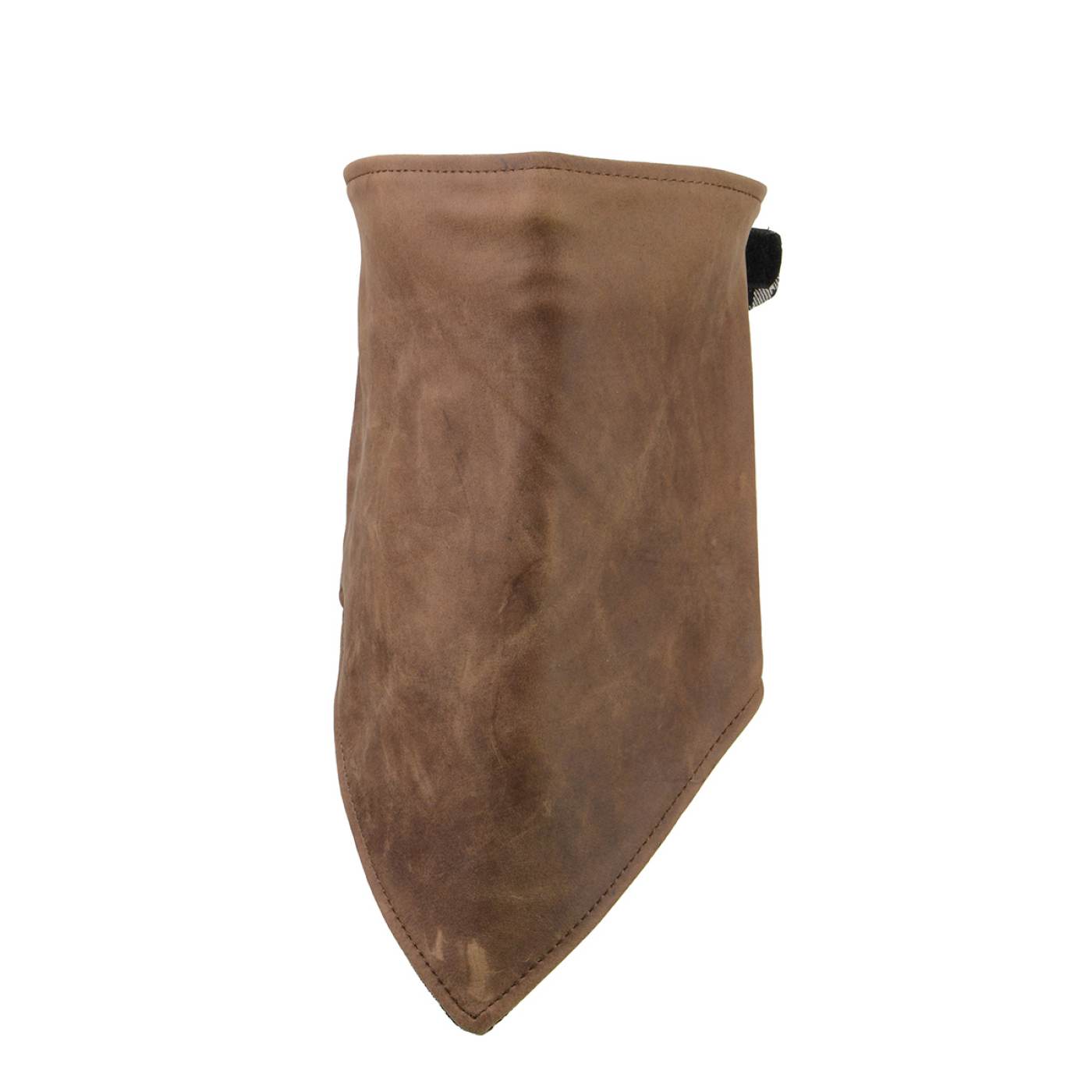 Milwaukee Leather Unisex Brown Leather Neck Warmer - Fleece-Lined Cold Weather Motorcycle Face Cover - MP7590