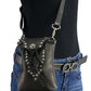 Milwaukee Leather MP8857 Women's Black Leather Drop Set Belt Bag