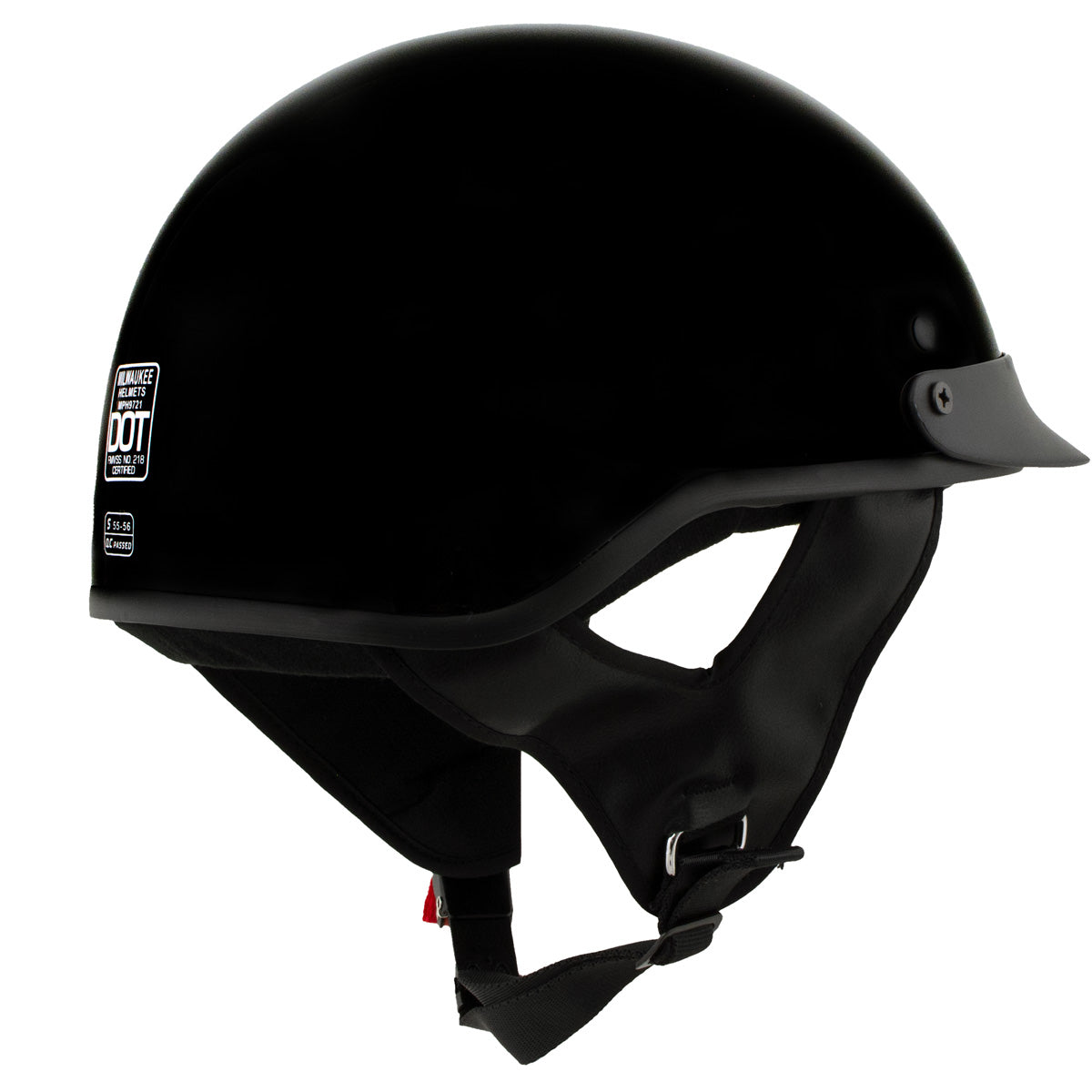 amazon motorcycle half helmets Milwaukee Helmets MPH9719DOT Momentum DOT Black Half Face Motorcycle – Milwaukee Leather