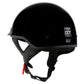 Milwaukee Helmets MPH9719DOT Momentum DOT Black Half Face Motorcycle Bikers Helmet  w/ Drop Down Visor
