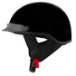 Milwaukee Helmets MPH9719DOT Momentum DOT Black Half Face Motorcycle Bikers Helmet  w/ Drop Down Visor