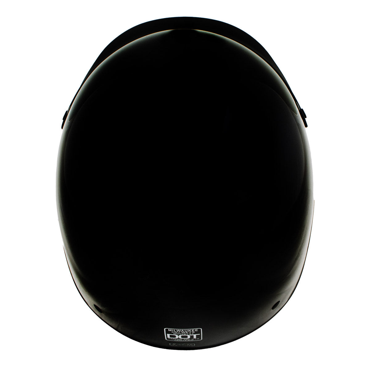 Milwaukee Helmets MPH9719DOT Momentum DOT Black Half Face Motorcycle Bikers Helmet  w/ Drop Down Visor