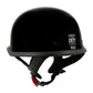 Milwaukee Helmets MPH9741DOT Motorrad DOT German Style Gloss Black Half Face Motorcycle Bikers Helmet