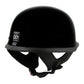 Milwaukee Helmets MPH9741DOT Motorrad DOT German Style Gloss Black Half Face Motorcycle Bikers Helmet