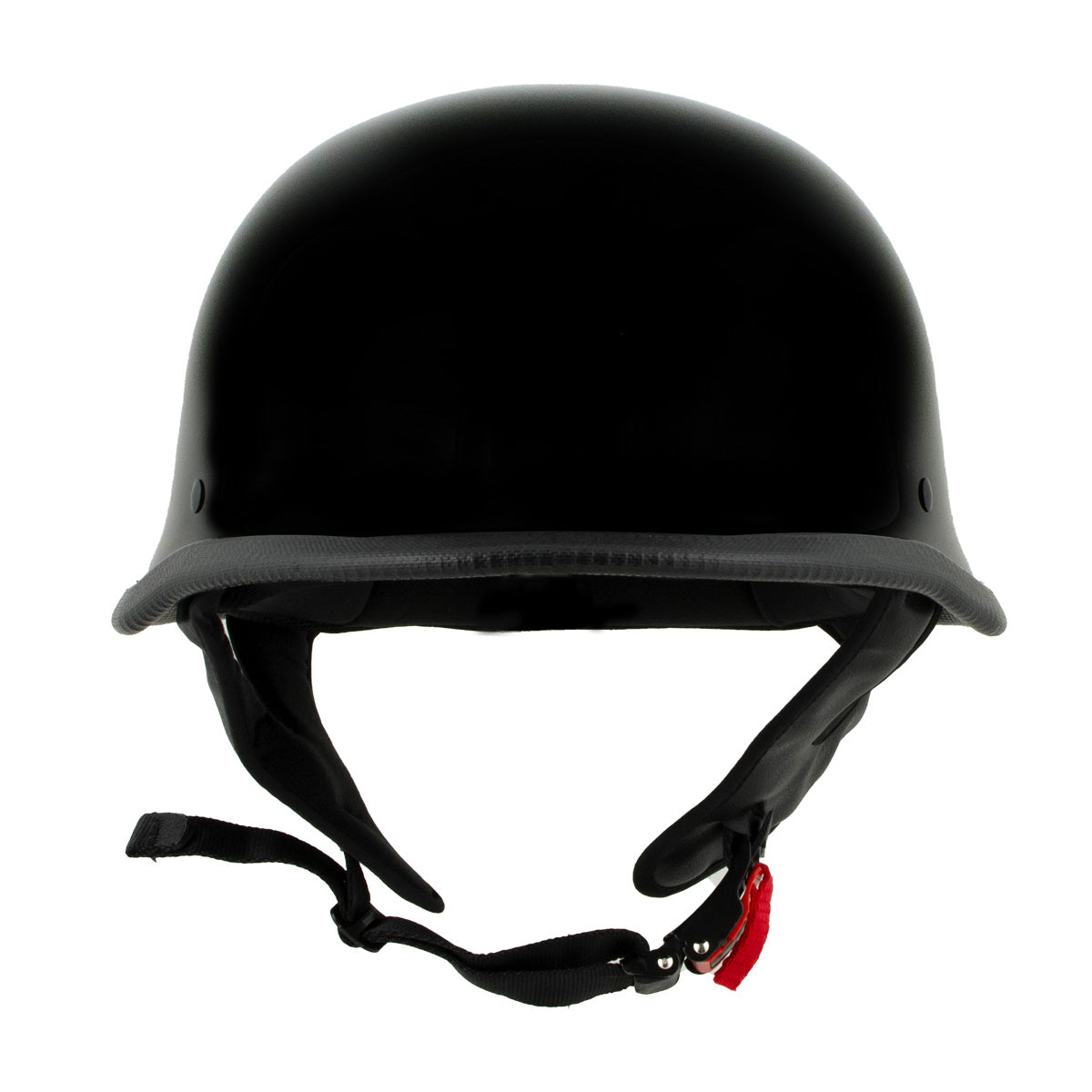 Milwaukee Helmets MPH9741DOT Motorrad DOT German Style Gloss Black Half Face Motorcycle Bikers Helmet