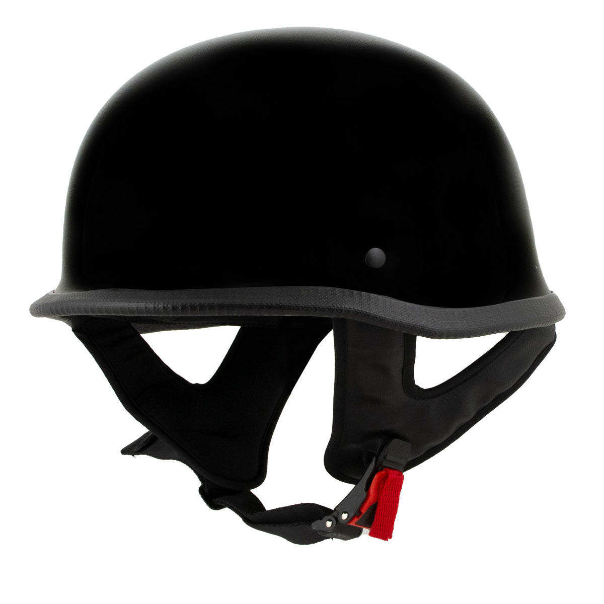 Milwaukee Helmets MPH9741DOT Motorrad DOT German Style Gloss Black Half Face Motorcycle Bikers Helmet