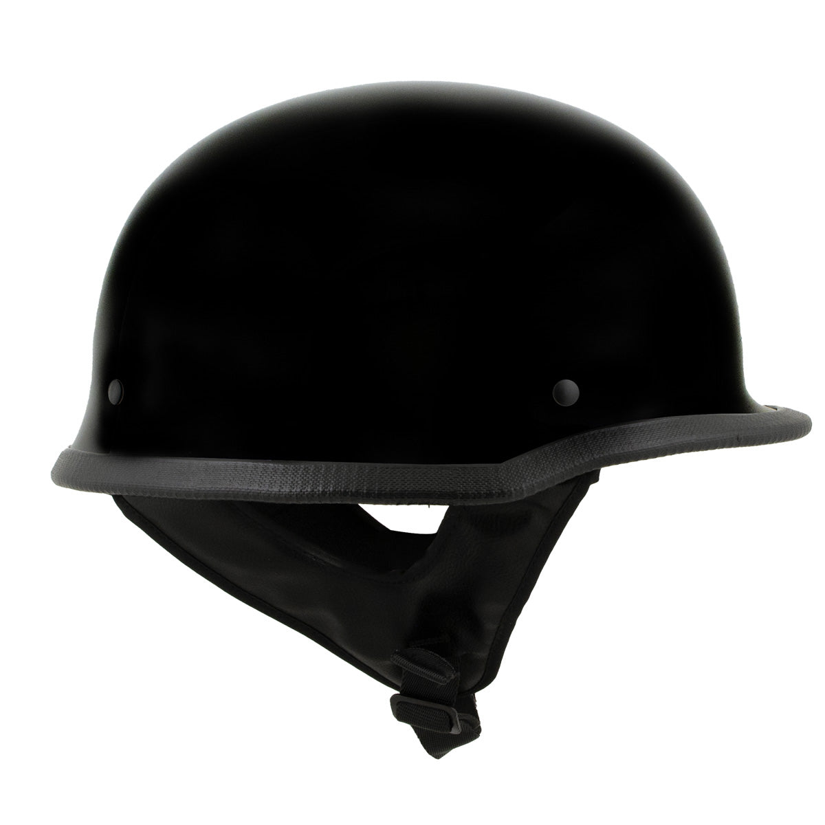 Milwaukee Helmets MPH9741DOT Motorrad DOT German Style Gloss Black Half Face Motorcycle Bikers Helmet