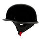 Milwaukee Helmets MPH9741DOT Motorrad DOT German Style Gloss Black Half Face Motorcycle Bikers Helmet
