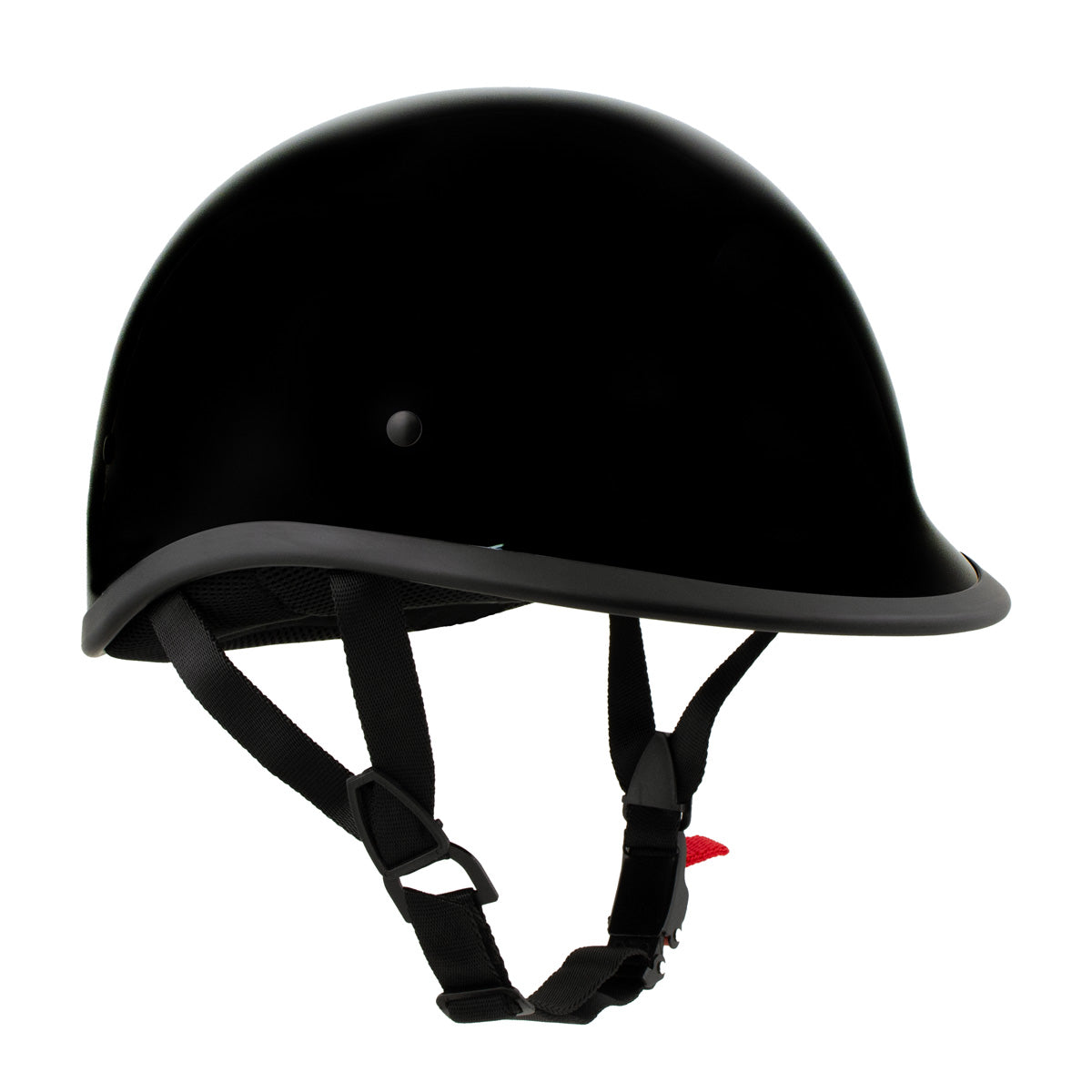 Milwaukee Helmets MPH9751DOT Gloss Black Polo Style DOT Motorcycle Half Face Bikers Helmet
