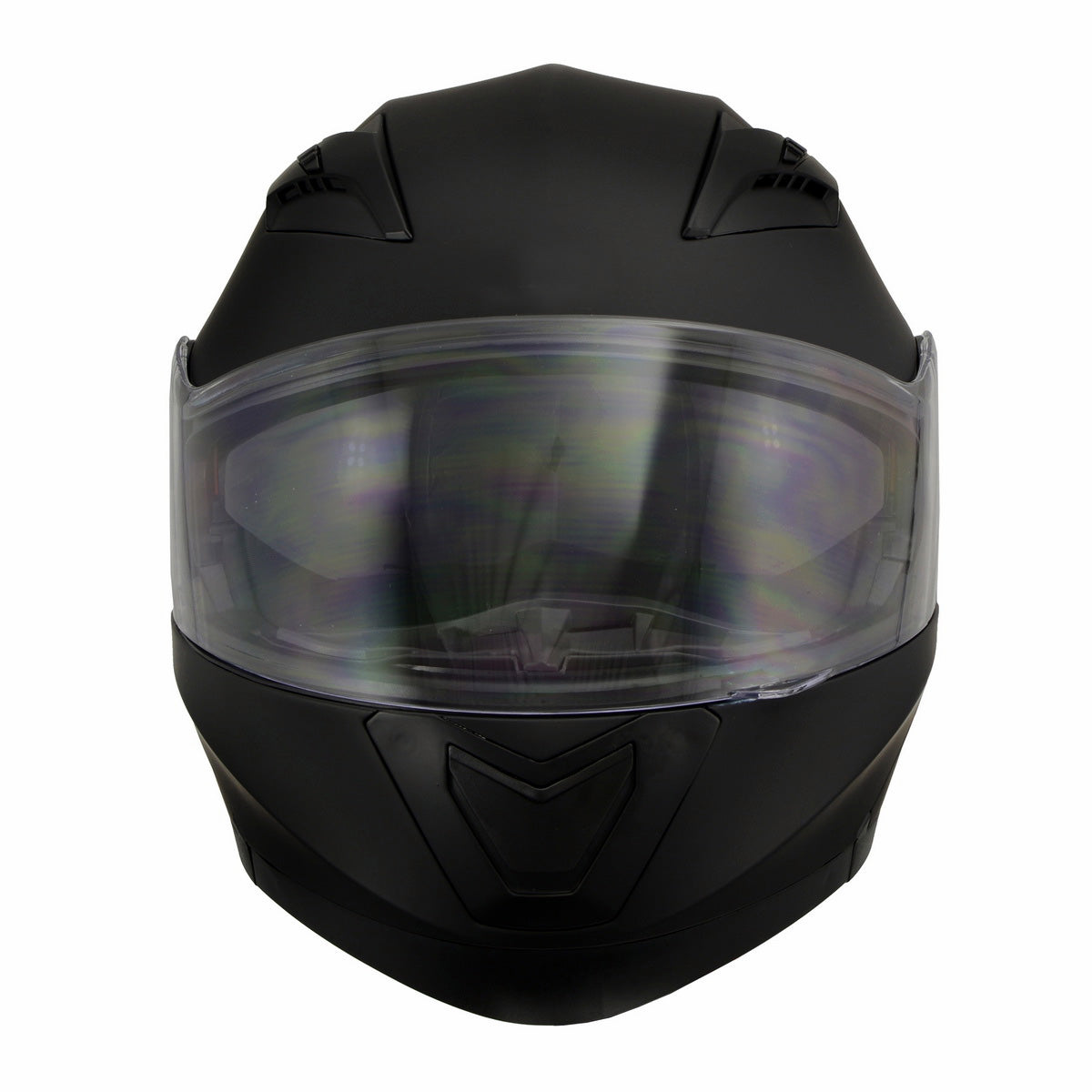 Milwaukee Performance Helmets MPH9803DOT 'Ionized' Matte Black Advanced Modular Motorcycle Helmet with Drop Down Visor