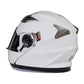 Milwaukee Helmets MPH9807DOT Ionized Gloss White Advanced Motorcycle Modular Helmet Biker w/ Drop Down Visor