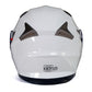 Milwaukee Helmets MPH9807DOT Ionized Gloss White Advanced Motorcycle Modular Helmet Biker w/ Drop Down Visor