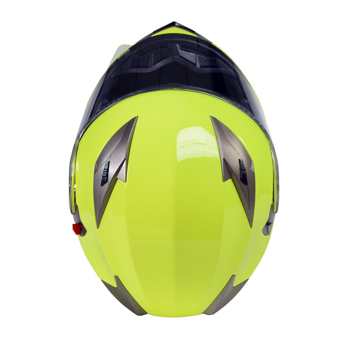 Milwaukee Helmets MPH9809DOT Ionized Neon Yellow Advanced Motorcycle Modular Helmet Biker w/ Drop Down Visor