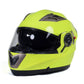 Milwaukee Helmets MPH9809DOT Ionized Neon Yellow Advanced Motorcycle Modular Helmet Biker w/ Drop Down Visor