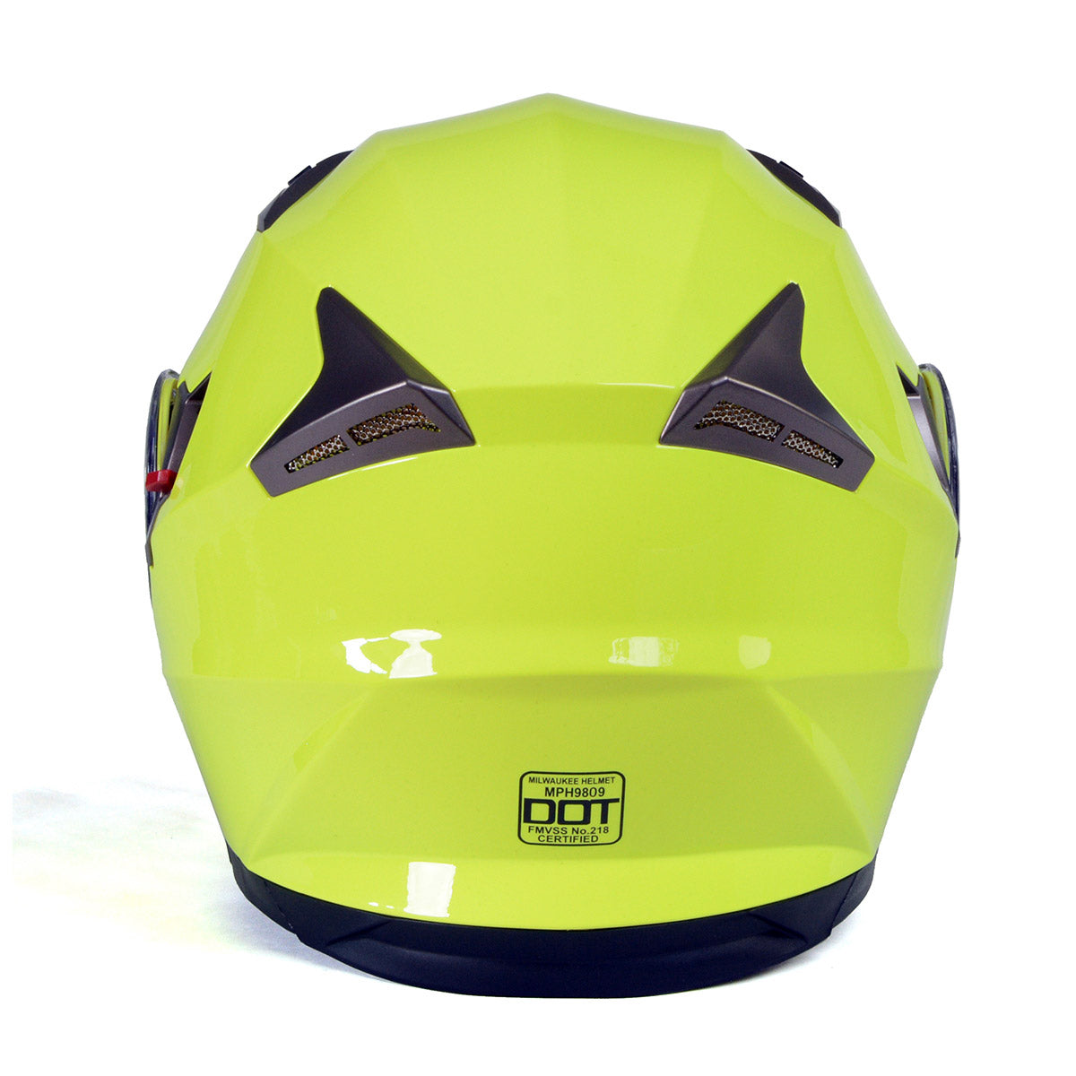 Milwaukee Helmets MPH9809DOT Ionized Neon Yellow Advanced Motorcycle Modular Helmet Biker w/ Drop Down Visor