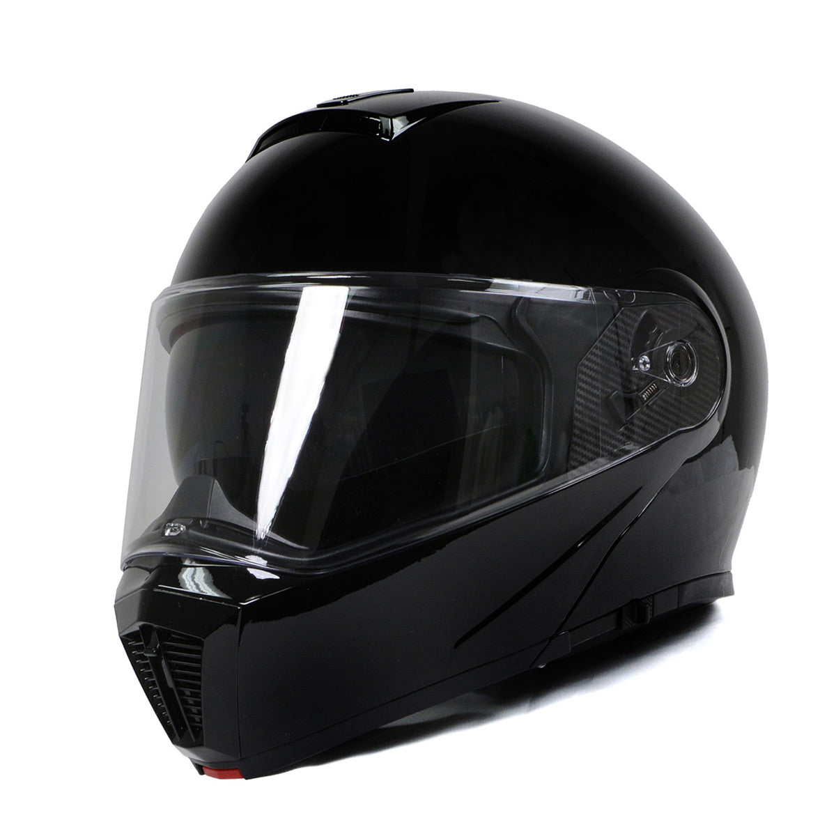 Milwaukee Helmets Gloss Black Menace Advanced Motorcycle Modular Helmet w/Drop Down Visor DOT Approved MPH9813DOT