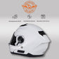 Milwaukee Helmets MPH9816DOT 'Breeze' White Advanced Motorcycle Modular Helmet for Men and Women Biker w/ Drop Down Visor