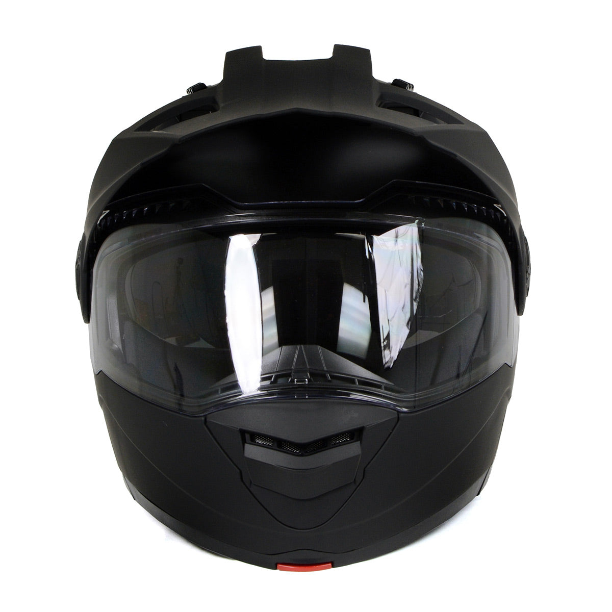 Milwaukee Helmets MPH9820DOT Flat Black Ominous Dual Sport Advanced Motorcycle Modular Helmet Biker Milwaukee Helmets MPH9820DOT Flat Black Ominous Dual Sport Advanced Motorcycle Modular Helmet Biker