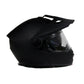Milwaukee Helmets MPH9820DOT Flat Black Ominous Dual Sport Advanced Motorcycle Modular Helmet Biker
