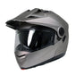Milwaukee Helmets Silver Ominous Dual Sport Advanced Motorcycle Modular Helmet Biker DOT Approved MPH9822DOT