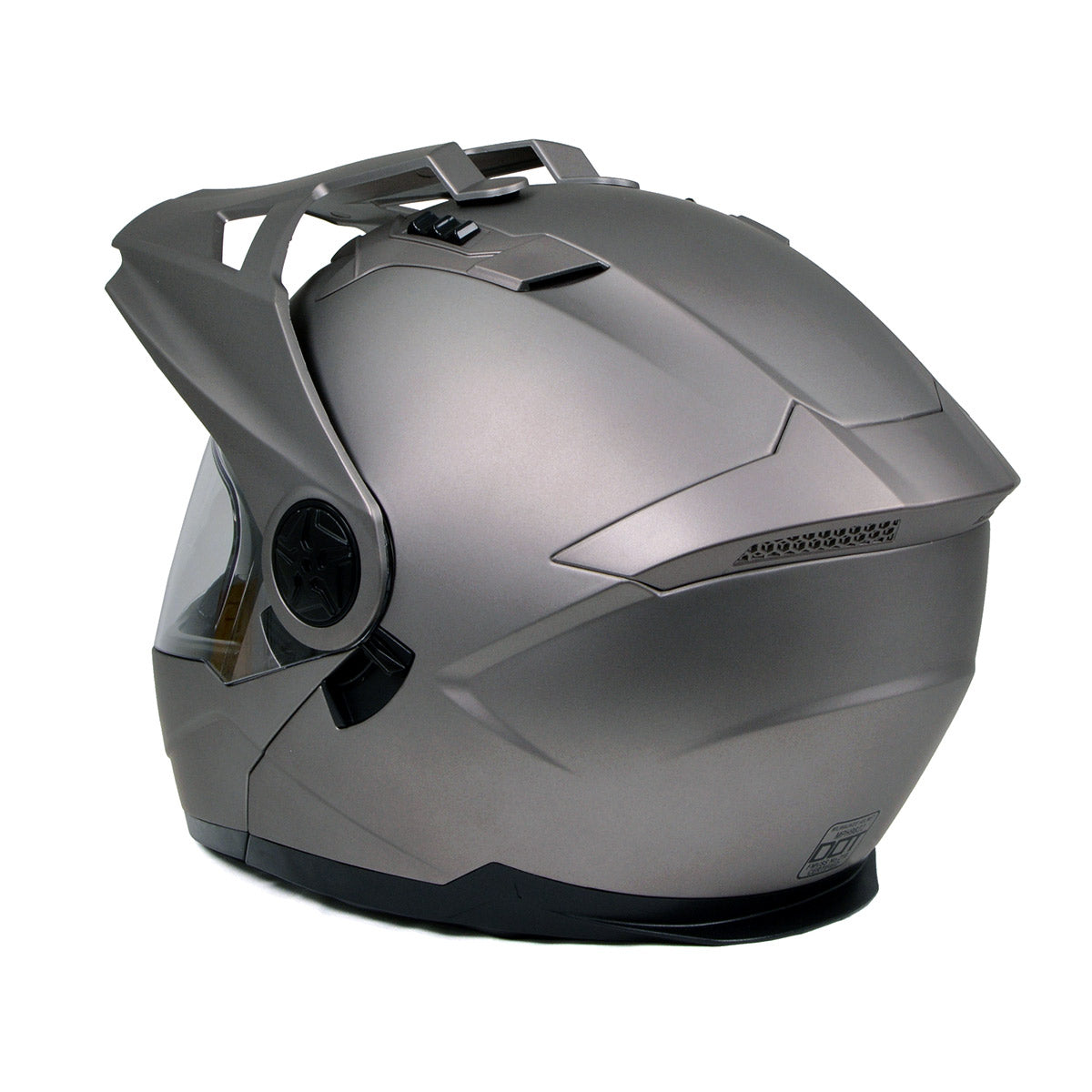 Milwaukee Helmets Silver Ominous Dual Sport Advanced Motorcycle Modular Helmet Biker DOT Approved MPH9822DOT