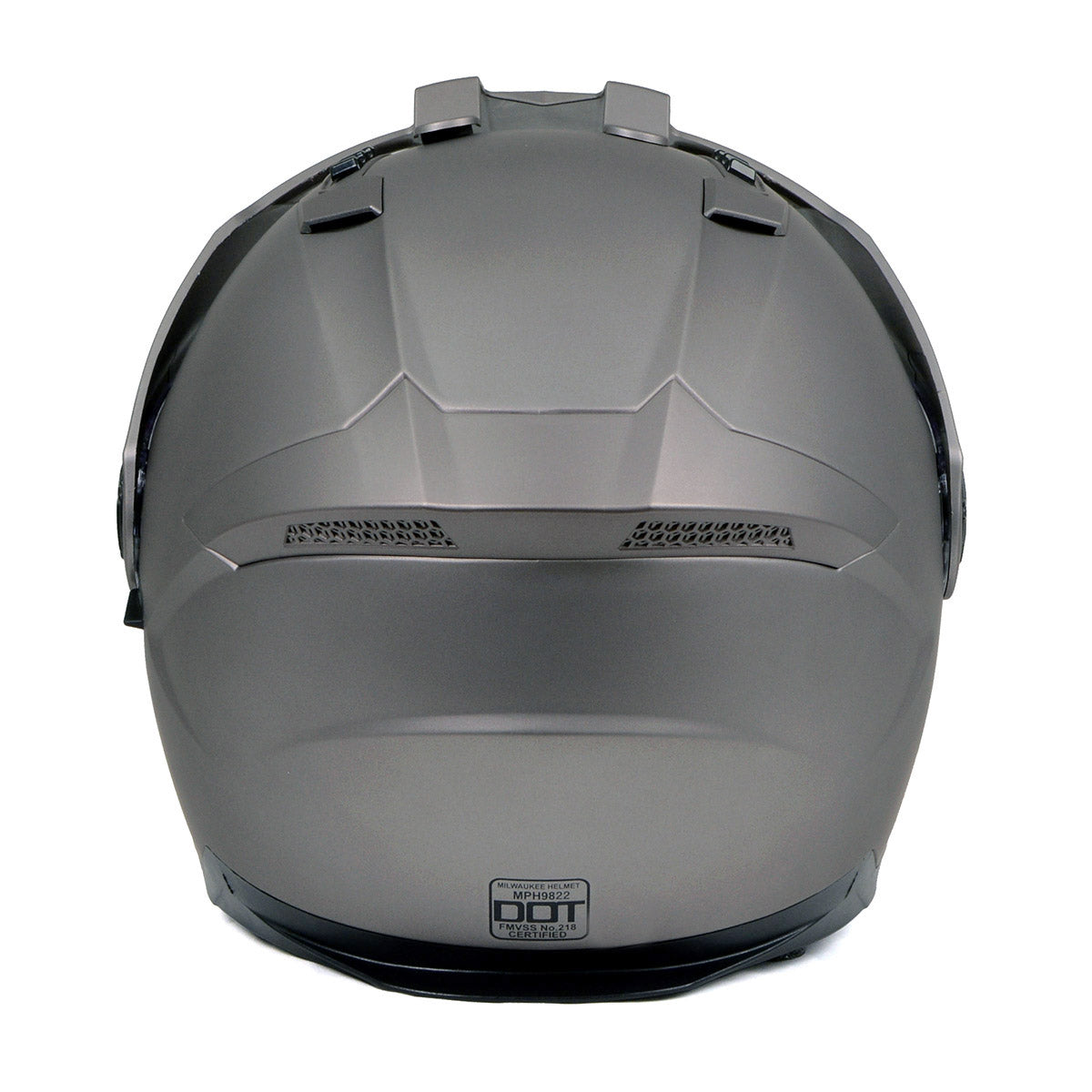 Milwaukee Helmets Silver Ominous Dual Sport Advanced Motorcycle Modular Helmet Biker DOT Approved MPH9822DOT