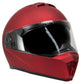 Milwaukee Helmets MPH9827DOT 'Cypher' Flat Red Advanced Motorcycle Modular Helmet w/ Drop Down Visor