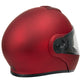 Milwaukee Helmets MPH9827DOT 'Cypher' Flat Red Advanced Motorcycle Modular Helmet w/ Drop Down Visor