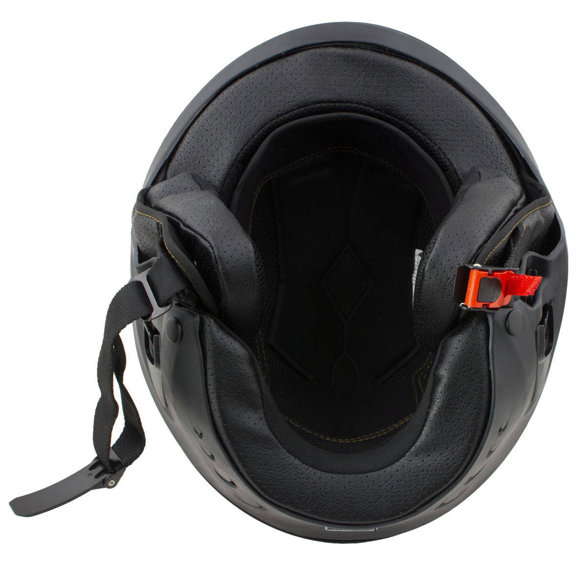 Milwaukee Helmets MPH9831DOT Rascal 3/4 Open Face Gloss Black 2 in 1 Motorcycle Biker DOT Helmet