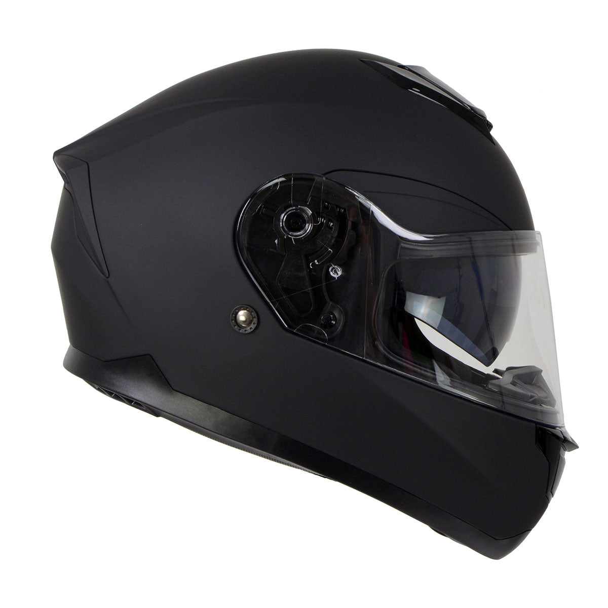 Milwaukee Helmets MPH9835DOT Sweeper Flat Black Advanced Motorcycle Full Face Helmet Biker w/ Drop Down Visor