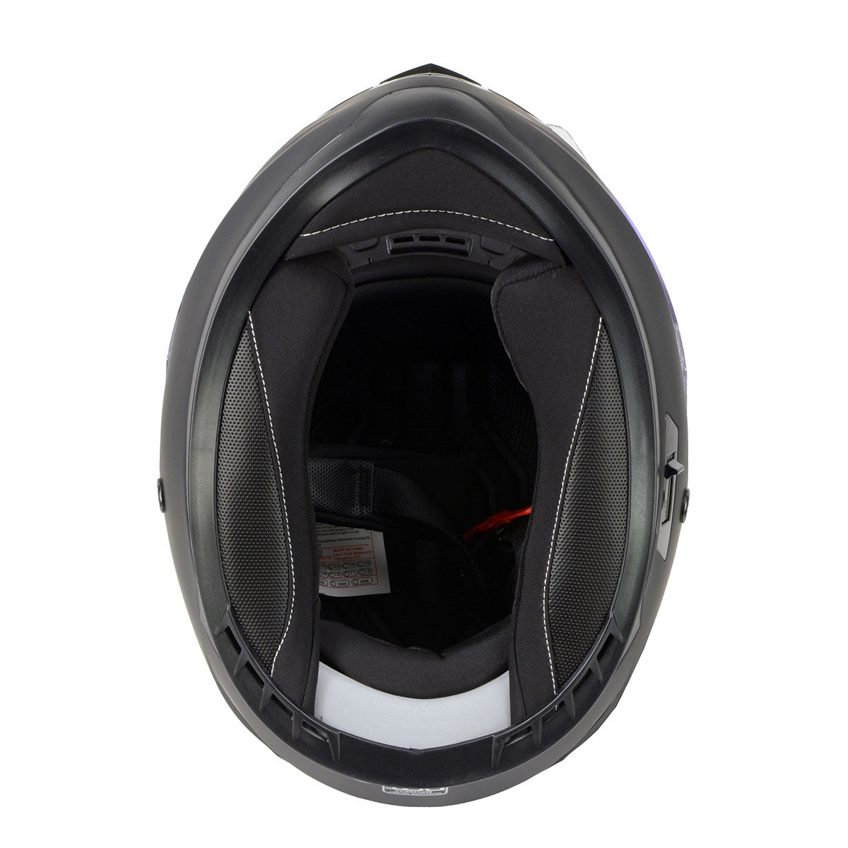 Milwaukee Helmets MPH9835DOT Sweeper Flat Black Advanced Motorcycle Full Face Helmet Biker w/ Drop Down Visor