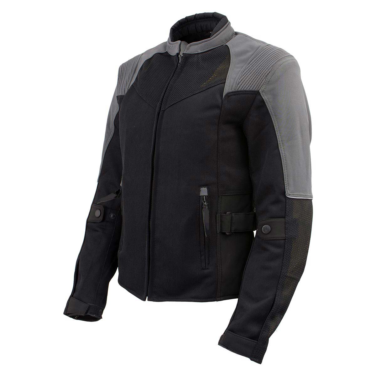 Milwaukee Leather Women's Be Cool Black/Grey Textile Motorcycle Jacket w/ CE Armor - MPL22700
