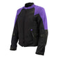 Milwaukee Leather Women's Be Cool Black/Purple Textile Motorcycle Jacket w/ CE Armor - MPL22701