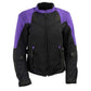 Milwaukee Leather Women's Be Cool Black/Purple Textile Motorcycle Jacket w/ CE Armor - MPL22701