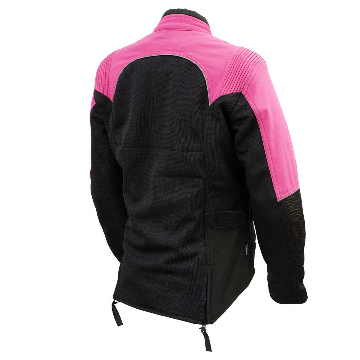 Milwaukee Leather Women's Be Cool Black/Fuchsia Textile Motorcycle Jacket w/ CE Armor - MPL22702