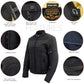 Milwaukee Leather Women's Cool Racer Black Textile Motorcycle Jacket w/ CE Armor - MPL22704