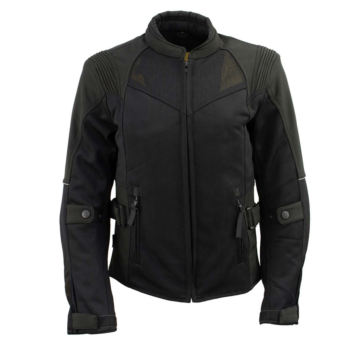 Milwaukee Leather Women's Be Cool Black Textile Motorcycle Jacket w/ CE Armor - MPL22705