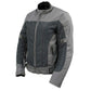 Milwaukee Leather Women's Shade Black/Grey Textile Motorcycle Jacket w/ CE Armor - MPL22707