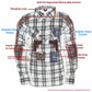 Milwaukee Leather MPL2600 Women’s Plaid Flannel Biker Shirt w/ CE Approved Armor - Reinforced w/ Aramid Fiber